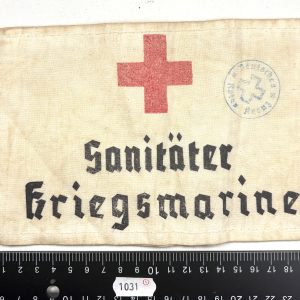 WW2 German Red Cross Assistant Helping the Kriegsmarine Armband  Ref:1031
