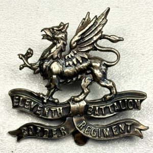 WW1 Officers Silver 11th Bn Border Regiment Ref:1060