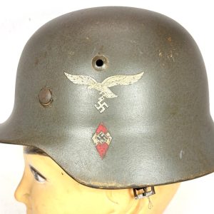 WW2 German Hitler Youth Flak Helfers M35 Helmet & Liner. Ref: 1094