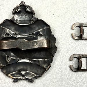 WW1 British Tank Corps Officers Bronze Cap Badge & Shoulder Titles. Ref:1117