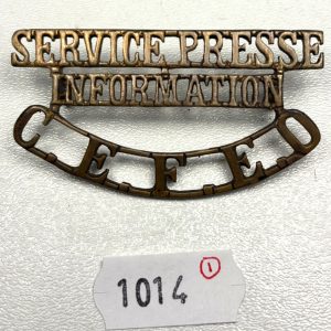 WW2 French Press Cap Badge. Ref:1014