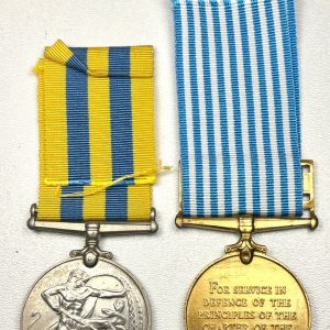 British Korea & UN Medal. Named to 22229133 Cpl M. Burks R.E.M.E   Ref:1028