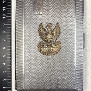 WW2 British Made Cigarette Case With Polish Army Badge  Ref: 1048