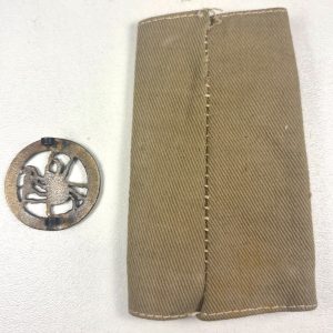 WW2 Long Range Desert Group Cap Badge & Rank Slide Ref:1049