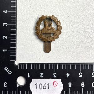 Gloucestershire Regiment Rear Cap Badge with Slider Ref:1061