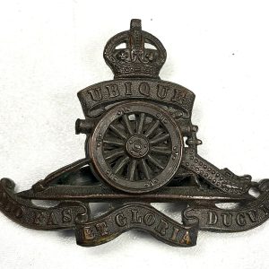 WW1 Officers Bronze Royal Artillery Cap Badge Ref:1067