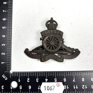 WW1 Officers Bronze Royal Artillery Cap Badge Ref:1067